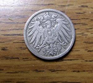 1896  Germany 5 Pfennig Coin #EJZ - Picture 1 of 2