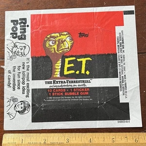 ET The Extra-Terrestrial   Wax Wrapper, EMPTY Topps 1982 - Picture 1 of 2