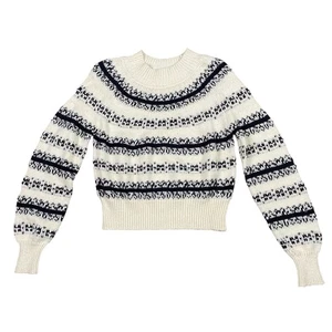 Suéter Pullover Melrose and Market Recortado Fairisle Para Mujer Pequeño Nuevo Sin Etiquetas Nórdico - Imagen 1 de 9