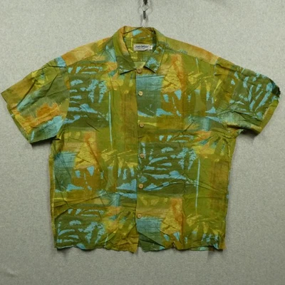 Camisa Jams World Para Hombres XL Parche Helecho Estampado Completo Playa Fiesta Tropical Hawaiana Foto 1 de 4
