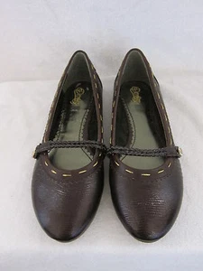 DEREON by Beyonce braun mit goldenen Akzenten Slipper Mary Jane Schuhe US 6 M Neu ohne Etikett - Bild 1 von 5