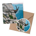 1 x Greeting Card & 10cm Sticker Set - Alpine Capricorn Ibex Steinbock #12371