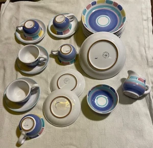 Caleca colored blocks, Italian pottery- 20 pieces, tagged, NEW! - Picture 1 of 5