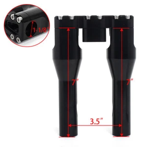 7" 8" Club CNC 1 1/8" 28mm Handlebar Bar Risers for Harley Dyna Super Glide FXD - Picture 1 of 8
