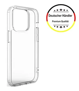 Handy Hülle iPhone Schutzhülle 13 14 15 Pro Max Plus Silikon Bumper Transparent - Bild 1 von 7