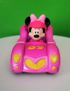 Disney Minnie Mouse Mattel Diecast Car Pink Bow Polka Dots Roadster - Picture 1 of 4