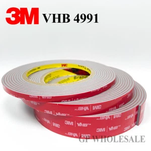 3M VHB 4991 Gray Double-sided Acrylic Foam Tape length 3 Meter * Thickness 2.3mm - Picture 1 of 8