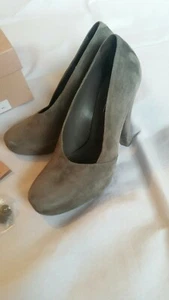 Neu Vic grau Wildleder Plateau Slash Fuß Absätze Größe UK 4,5/37,5 UVP £159 - Bild 1 von 9