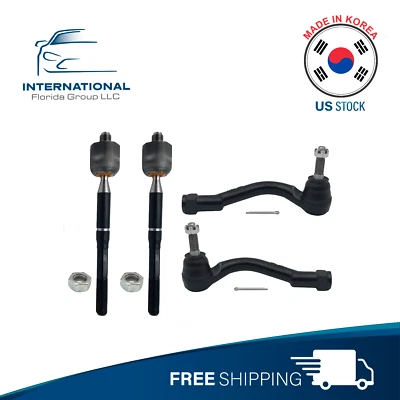 KOREA⭐4pcs⭐Inner + Outer Tie Rod End For 16-19 HYUNDAI SONATA - Image 1 of 4