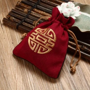 Top Handle Small Bucket Bag Ethnic Style Cosmetic Handbag Jewelry Bag Wedding - Picture 1 of 8