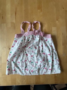 Gymboree sleeveless butterfly top with seer sucker straps Sz 7 - Picture 1 of 3