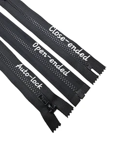 Chunky Zips No.5 Plastic Open & Close End - Colour Black - High Quality Zips - Picture 1 of 36