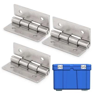 3Pcs Stainless Steel Cooler Hinges & Screws Replacements For Igloo Cooler Parts - Picture 1 of 12