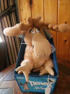 Peluche Dr. Seuss's Thidwick The Big-Hearted Moose 1983 de Coleco sin usar, en caja Foto 1 de 4
