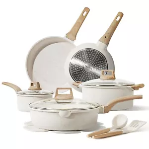CAROTE 14 Pezzi Set di Pentole e Padelle Set di Pentole Antiaderenti Set da Cucina con... - Foto 1 di 6