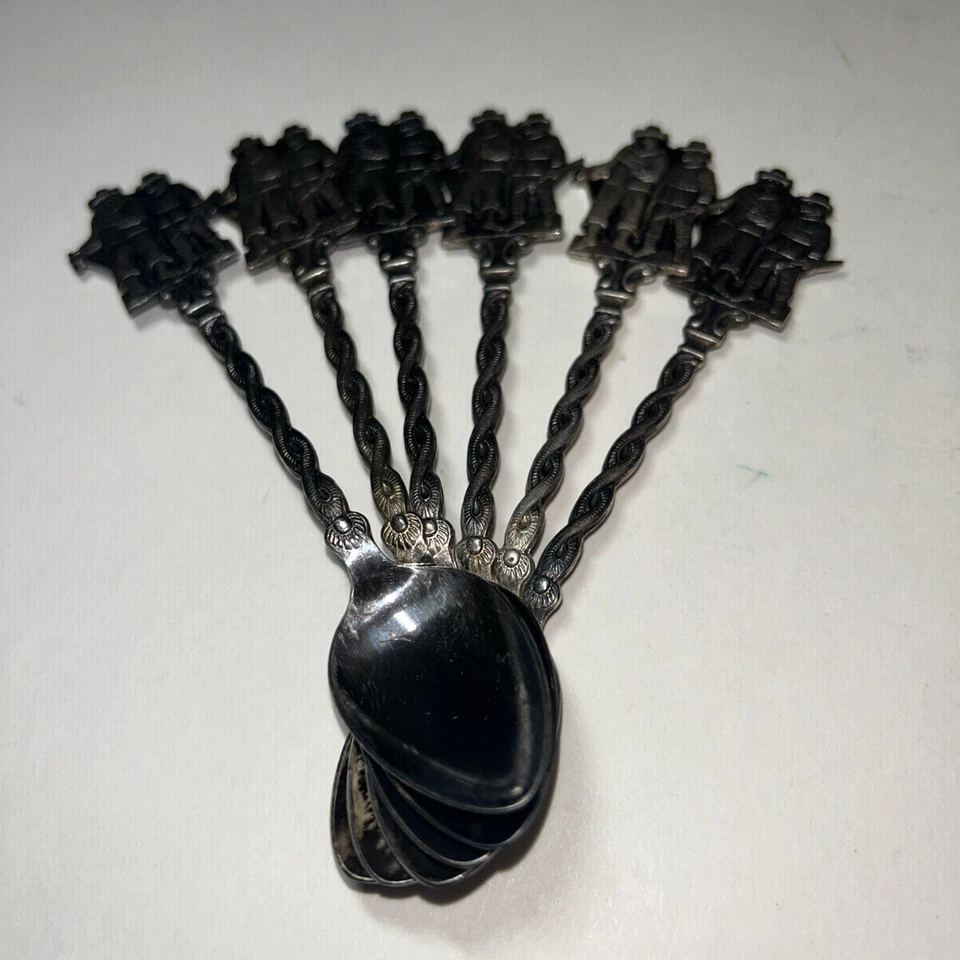 Vintage Silver Plate White Lily Spoons Set Of 6  - Image 1 of 3