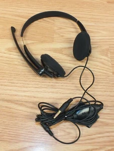 Microsoft LifeChat (LX-1000) Black Wired Headband Headset w/ Volume Control - Picture 1 of 8