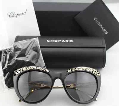 Nuevas gafas de sol Chopard SCH 258G 700P marco negro/dorado gris lentes polarizadas Foto 1 de 4