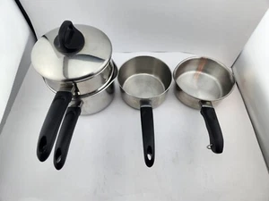 Lot Of 5 REVERE WARE  POTS ALUMINUM CLAD - Picture 1 of 3