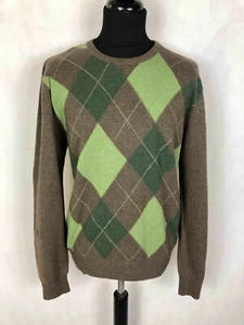 RENATO BALESTRA Maglione Maglia Uomo Lana Scozzese Quadri Rombi Sz.XL - 52 - Picture 1 of 5