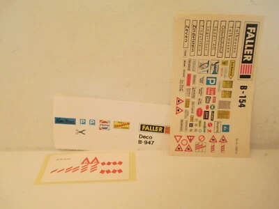 FALLER 3 ORIGINAL DECALS SHEETS PLANCHE DECALQUES ORIGINALES HO O LOOK - Photo 1/4