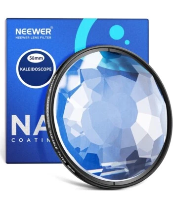 NEEWER 58mm Kaleidoscope Prism Photography Crystal Glass Effect Lens Filter - Image 1 of 4