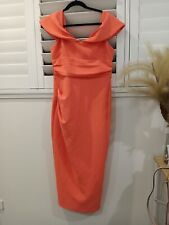 Gingham and Heels stunning Orange Cocktail Bodycon Dress 14