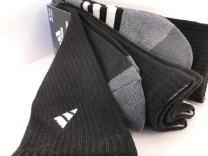 Calcetines de tripulación atléticos acolchados negros para hombre ADIDAS - PAQUETE DE 3 - PRECIO DE VENTA SUGERIDO POR EL FABRICANTE $30 - Imagen 1 de 11