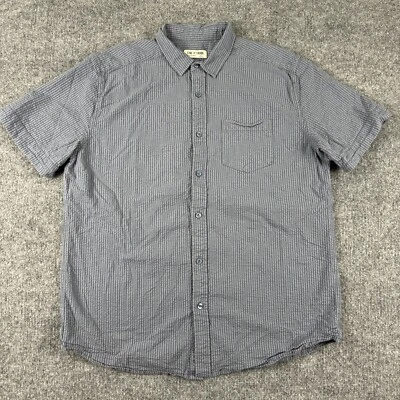 Line of Trade manga corta abotonada para hombre talla XL azul algodón a rayas Foto 1 de 4