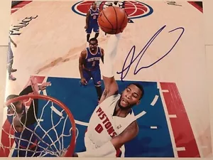 ANDRE DRUMMOND SIGNED DETROIT PISTONS 11X14 PHOTO COA - Picture 1 of 1