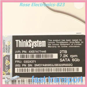 4XB7A77446 Lenovo 03GX371 ThinkSystem 2TB SATA 7.2K 6Gb/s 3.5" Hard Drive HDD - Picture 1 of 5