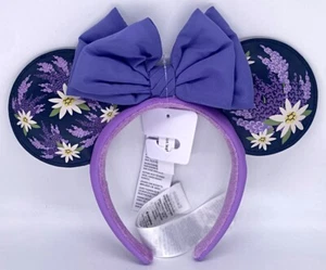 Disney Parks French Lavender Lilac Purple Flower Minnie Mouse Ears Headband 2022 - Picture 1 of 3