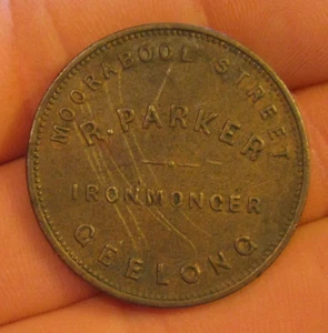 Australia - 1860-79 Penny Token - Parker, Geelong - Picture 1 of 2