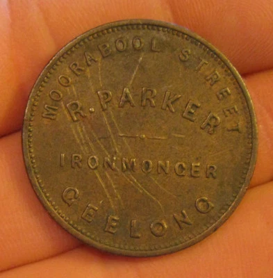 Australia - 1860-79 Penny Token - Parker, Geelong - Image 1 of 2
