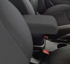 FIAT TIPO Bracciolo PREMIUM REGOLABILE in tessuto nero - montaggio a pressione! - Bild 1 von 5