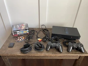 Sony PlayStation 2 PS2 Console SCPH-30001 W/Cables 2 Controller 6 Game Bundle !! - Picture 1 of 24