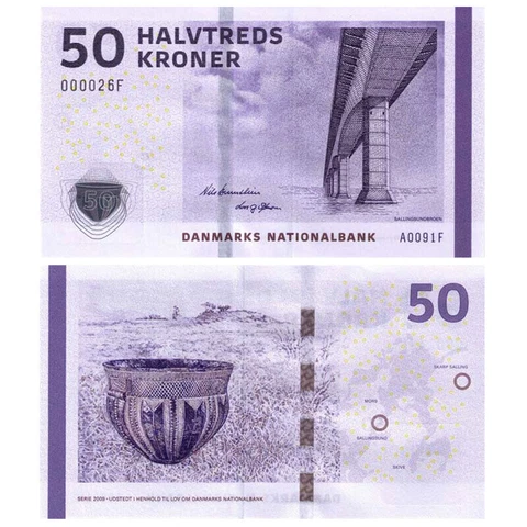 Denmark 50 Kroner, 2009-20, P-65, UNC Cover