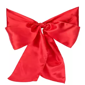 Satin Chair Sashes Wider Fuller Bows Chair Sash Christmas Wedding Party Decor - Picture 1 of 59