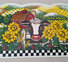 Cows And Sunflowers Vintage Vinyl Placemats By Town And Country