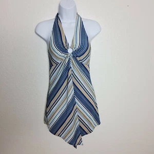 579 Blue Striped Tank Top - Picture 1 of 12
