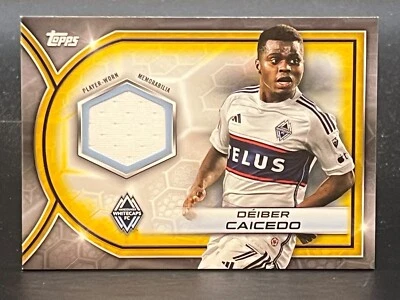 2023 Topps MLS #R-CA Deiber Caicedo Whitecaps Relic /50 - Image 1 of 3