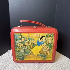 Vintage 1980's Snow White and the Seven Dwarfs Aladdin Lunchbox - Picture 1 of 6