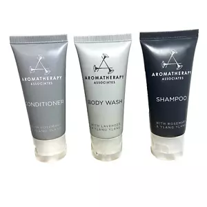 Lot of 3-Aromatherapy Travel Toiletries Shampoo- Conditioner -Body Wash-1.35 Oz - Picture 1 of 17