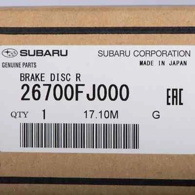 Rotor de freno trasero Forester Impreza Crosstrek 26700FJ000 2012-2023 genuino Foto 1 de 2