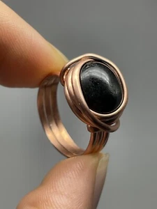 Star Diopside Crystal Copper Handcrafted RING SIZE 7.0 Wire Wrap P54 - Picture 1 of 8