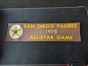MLB San Diego Padres SGA Vintage 1978 All-Star Game Bumper Sticker - Picture 1 of 2