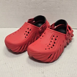 Juniors Crocs Echo Clogs Kids Shoes Varsity Red Size J5 - Picture 1 of 10