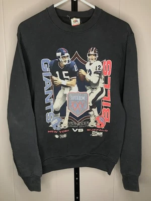 De colección 1991 Buffalo Bills Super Bowl Hecho en EE. UU. Salem Ropa Deportiva Cuello Redondo Adulto MD Foto 1 de 4