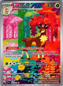 Sawsbuck 166/162 SV05: Temporal Forces Illustration Rare - NM - Picture 1 of 2