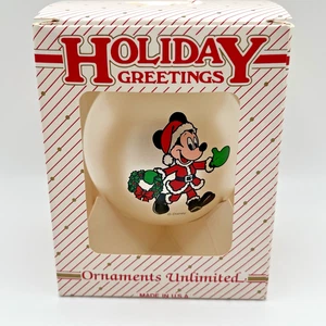 Vintage 1997 Disney World Mitarbeiter Mickey Santa Weihnachtsschmuck Kugel Darsteller - Bild 1 von 13